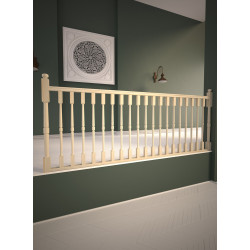 Kit garde-corps type T à balustres tournés pour escalier Jura 320 cm SOGEM