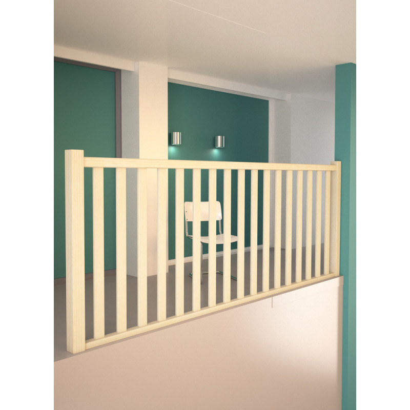 Kit garde-corps type A à balustres moulurés pour escalier Jura 320 cm SOGEM