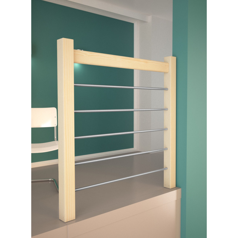 Kit garde-corps type G à balustre et tubes en aluminium pour escalier Jura 100 cm SOGEM