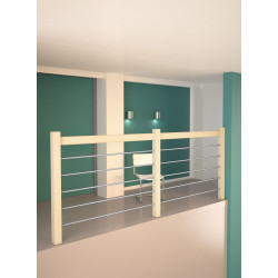 Kit garde-corps type G à balustre et tubes en aluminium pour escalier Jura 320 cm SOGEM