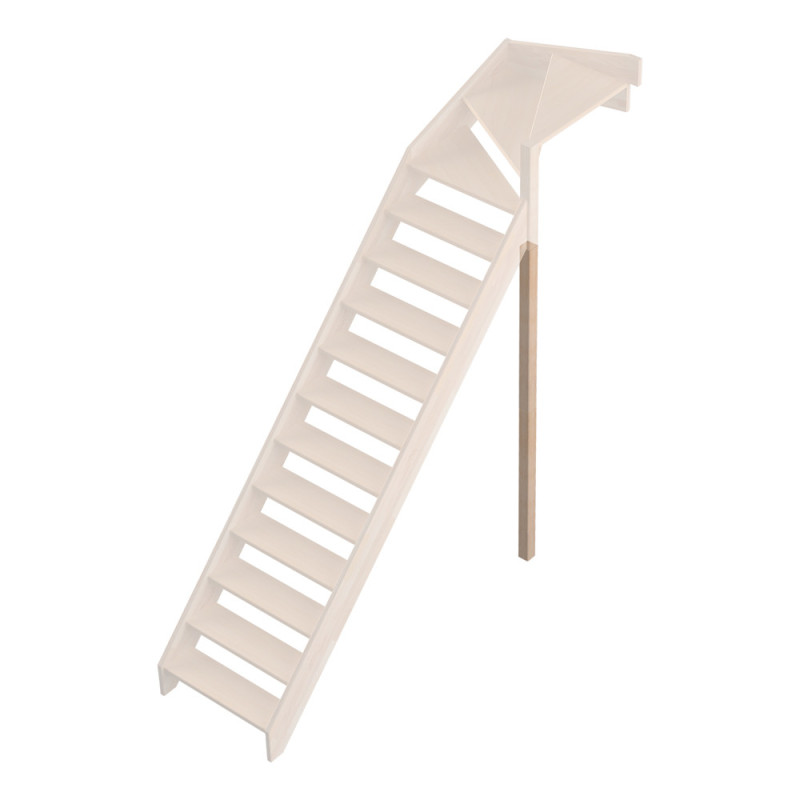 Poteau de support pour rampe type A ou T pour escalier Savoie 1/4 tournant haut SOGEM