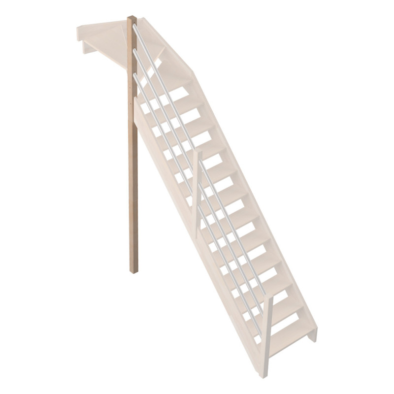 Poteau de support pour rampe type C pour escalier Savoie 1/4 tournant haut droit SOGEM