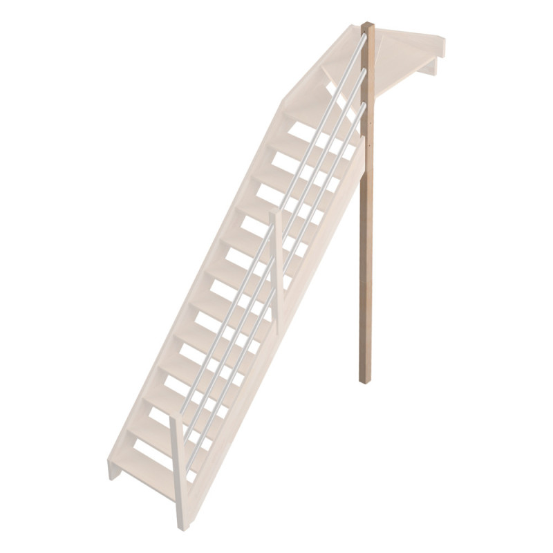 Poteau de support pour rampe type C pour escalier Savoie 1/4 tournant haut gauche SOGEM