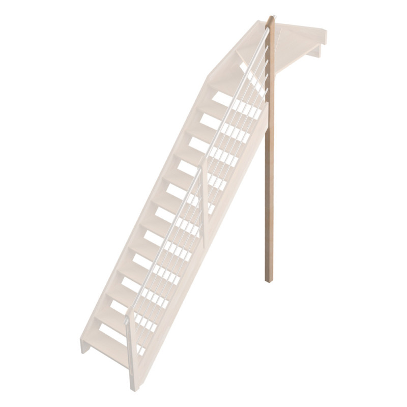 Poteau de support pour rampe type M pour escalier Savoie 1/4 tournant haut droit SOGEM