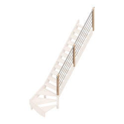 Rampe type M avec tubes en aluminium anodisé pour escalier Savoie droit SOGEM