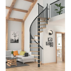 Escalier en colimaçon Kappa noir Ø 120 cm SOGEM