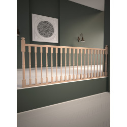 Kit garde-corps type T à balustres tournés pour escalier Savoie 320 cm SOGEM