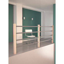 Kit garde-corps type C avec tubes en métal pour escalier Savoie 320 cm SOGEM