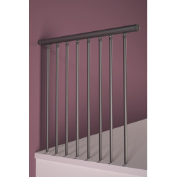 Kit garde-corps pour escalier en colimaçon Kappa noir 100 cm SOGEM