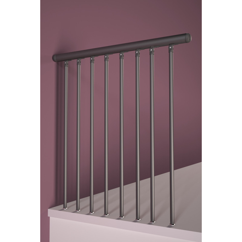 Kit garde-corps pour escalier en colimaçon Kappa noir 100 cm SOGEM