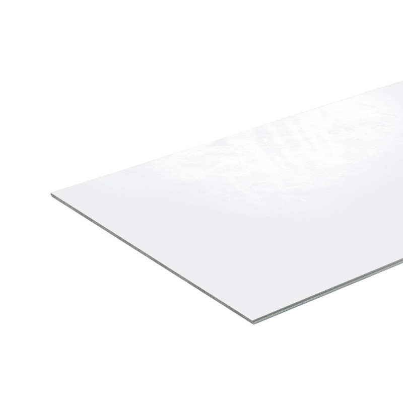 Dalle en PVC Gloss White 260 x 90 cm 2 pièces DUMAWALL XL