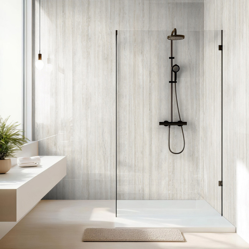 Dalle en PVC Gloss Travis 260 x 90 cm 2 pièces DUMAWALL XL