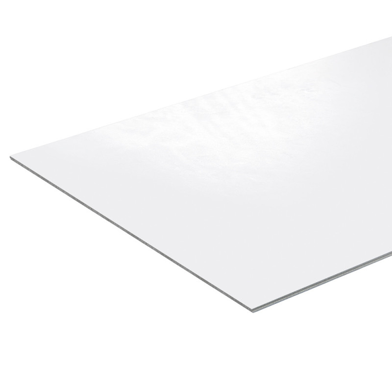 Dalle en PVC Gloss Blanc 260 x 120 cm DUMAWALL XL