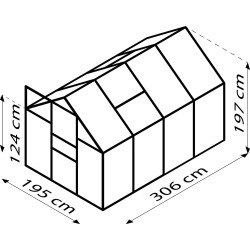 Serre Calypso 5,8m² – Jardinage Protégé | VITAVIA