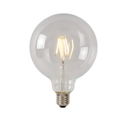 Ampoule LED à filaments transparente E27 G125 blanc chaud 7 W LUCIDE