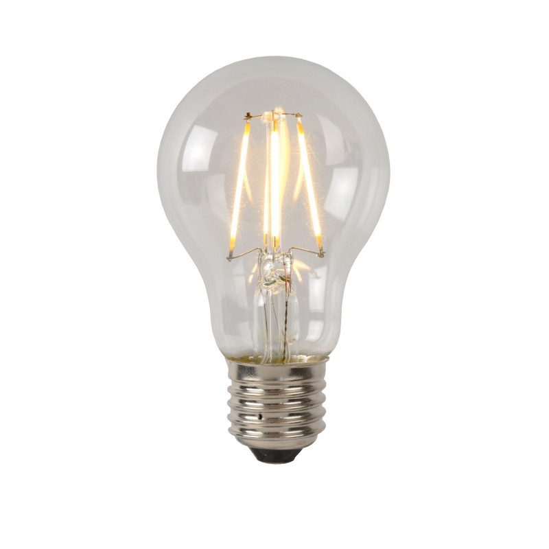 Ampoule LED à filaments transparente dimmable E27 A60 blanc chaud 7 W LUCIDE