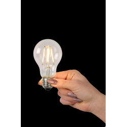 Ampoule LED à filaments transparente dimmable E27 A60 blanc chaud 7 W LUCIDE