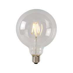 Ampoule LED à filaments transparente dimmable E27 G95 blanc chaud 7 W LUCIDE