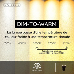 Ampoule LED noire dimmable GU10 MR11 blanc dimmable 4 W LUCIDE