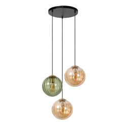 Suspension Monsaraz verte Ø 35 cm E27 3 x 40 W LUCIDE