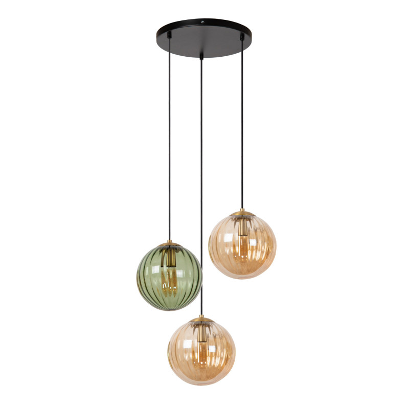 Suspension Monsaraz verte Ø 35 cm E27 3 x 40 W LUCIDE