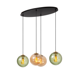 Suspension Monsaraz verte E27 4 x 40 W LUCIDE