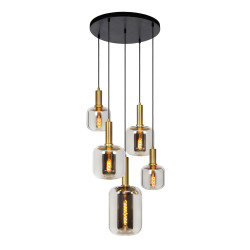Suspension Joanet fumée Ø 66 cm E27 5 x 40 W LUCIDE