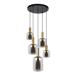 Suspension Joanet fumée Ø 66 cm E27 5 x 40 W LUCIDE