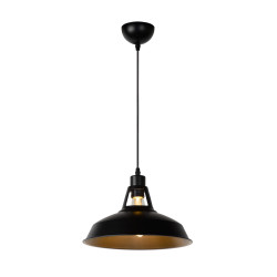 Suspension Brassy-Bis noire Ø 31 cm E27 60 W LUCIDE