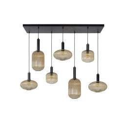 Suspension Maloto ambre E27 7 x 40 W LUCIDE