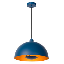 Suspension Siemon bleu pétrole Ø 40 cm E27 40 W LUCIDE