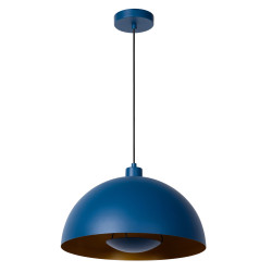 Suspension Siemon bleu pétrole Ø 40 cm E27 40 W LUCIDE