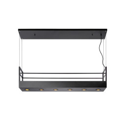 Suspension Miravelle noire GU10 6 x 35 W LUCIDE