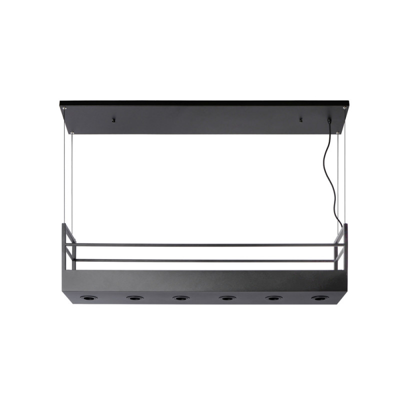 Suspension Miravelle noire GU10 6 x 35 W LUCIDE