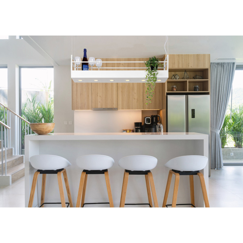 Suspension Miravelle blanche GU10 6 x 35 W LUCIDE