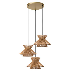 Suspension Tasman naturel Ø 57 cm E27 3 x 60 W LUCIDE