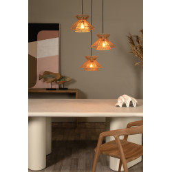 Suspension Tasman naturel Ø 57 cm E27 3 x 60 W LUCIDE