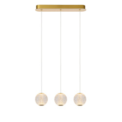 Suspension LED Cintra transparente 3 x 4