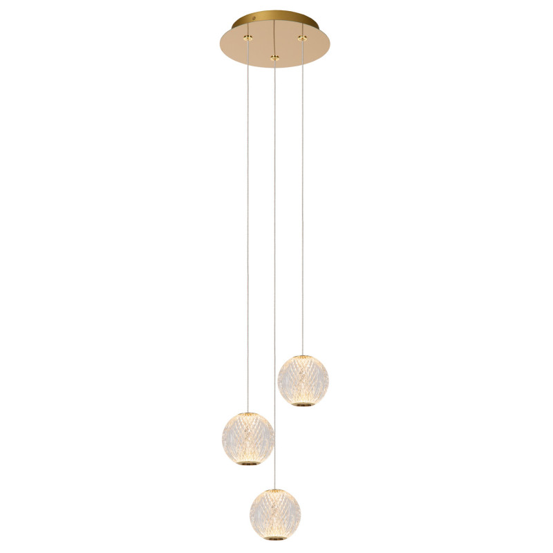 Suspension LED Cintra transparente Ø 25 cm 3 x 4