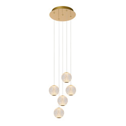 Suspension LED Cintra transparente Ø 32 cm 5 x 4