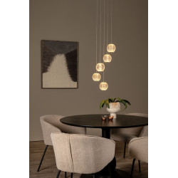 Suspension LED Cintra transparente Ø 32 cm 5 x 4