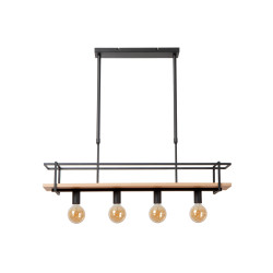 Suspension Milonga noire E27 4 x 40 W LUCIDE