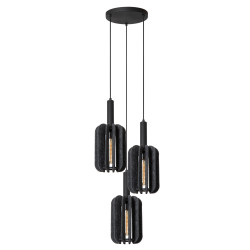Suspension Rafal grise Ø 50 cm E27 3 x 40 W LUCIDE
