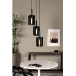 Suspension Rafal grise Ø 50 cm E27 3 x 40 W LUCIDE