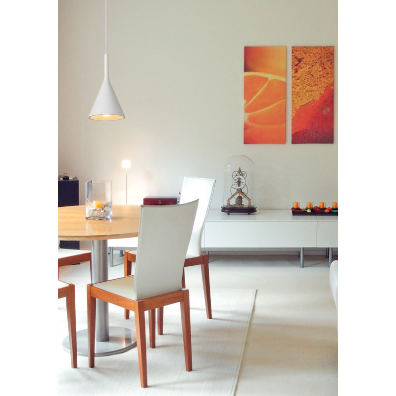 Suspension Gipsy blanche Ø 16 cm E27 40 W LUCIDE