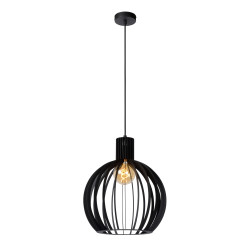 Suspension Mikaela noire Ø 35 cm E27 60 W | LUCIDE