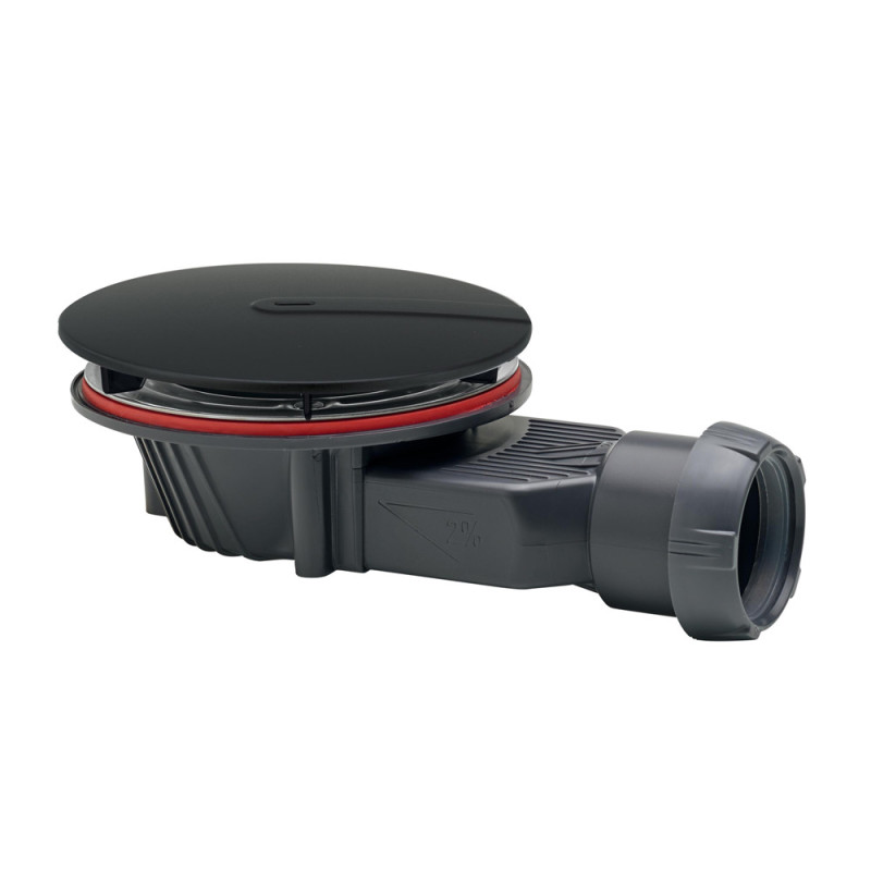 Bonde de douche Slim+ Black Touch Ø 40 mm WIRQUIN