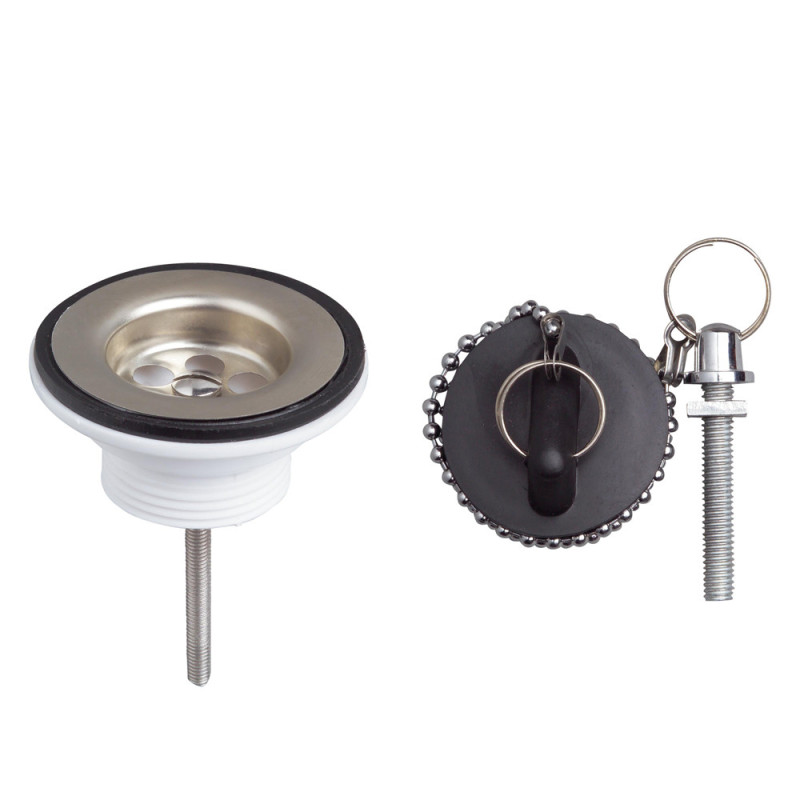 Bonde pour lavabo à bouchon WIRQUIN