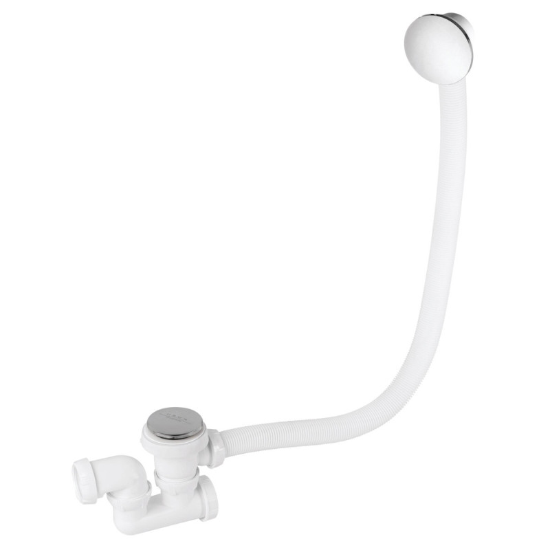 Vidage de baignoire Click Clack avec siphon orientable WIRQUIN