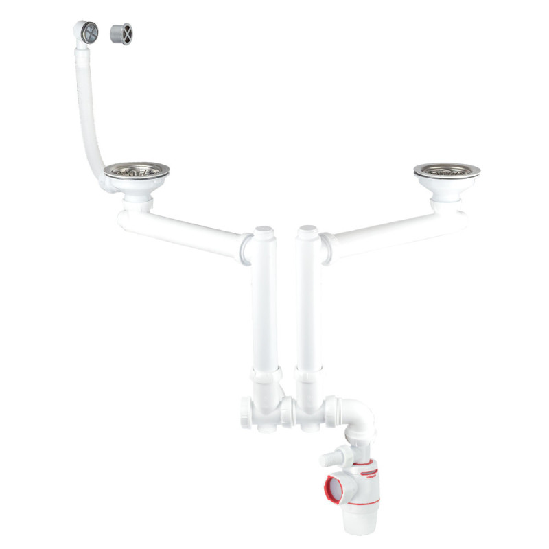 Siphon double tout-en-1 Neo Air Ø 90 mm WIRQUIN